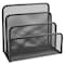 Lorell Mesh Vertical Desktop File Sorter, 4 Dividers, Black LLR84153 - alternate 1